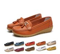 Vinnci | Mocassin Orthopédique en Cuir Mocassins orthopédiques en Cuir Respirant pour Femme, élégants et Confortables, avec Talons compensés, idéaux pour la randonnée et l'usage Quotidien