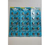 Vinnic Ag3 L736 192 Lot de 30 piles alcalines pour montres, calculatrices, jouets, lasers, horloges