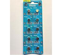 Vinnic AG4 L626 SR626 377 37 piles alcalines (paquet de 10) utilisé dans les montres, calculatrices, Jouets, lasers, horloges, thermomètres, et de nombreux autres articles électroniques.