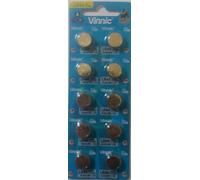 Vinnic L1154F LR44 L1154 A76 157 AG13 Batterie alcaline (10 cellules) utilisée dans les montres, calculatrices, jouets, lasers, horloges, thermomètres et beaucoup d'autres articles électroniques