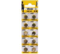 Vinnic Lot de 10 piles bouton AG7, 195, 395, 399, SR926, SR927, LR927[903]