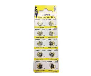 Vinnic Lot de 10 piles bouton L736 AG3 G3 LR41 de 1,5 V