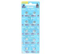 VINNIC Pila Boton Alcalina AG0 L521F LR63 Blister de 10