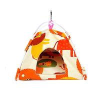 Vinnykud Perroquet Hamac Nid Doiseau Tente Suspendue Suspendus Refuge avec Motif de Feuilles Animal Oiseau pour Parrot Perruche Calopsitte Cacatoès Canari Cage Jouet