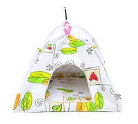 Vinnykud Perroquet Hamac Nid Doiseau Tente Suspendue Suspendus Refuge avec Motif de Feuilles Animal Oiseau pour Parrot Perruche Calopsitte Cacatoès Canari Cage Jouet