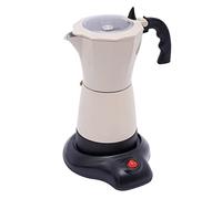vinnyooc 300ml Cafetiere Electrique, 1-6 Personnes Machine à Café, Cafetière Portable avec 360°Base Pour Maison Fête Café Bureau (Beige Clair)