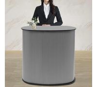 vinnyooc Comptoir de réception pliable - Comptoir de réception - Comptoir de réception - Comptoir de réception - 40 W x 90 l x 90 H cm - Comptoir d'exposition pop-up pour littérature publicitaire,