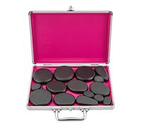 vinnyooc Lot de 18 pierres de massage Hot Stone - Pierres chaudes avec kit de chauffage - Température : 140 à 158 ℉ - Massage thérapeute relaxant pour thérapeutes et soins de spa