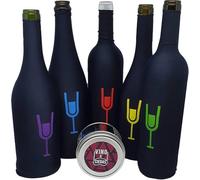 Vino a Ciegas Set de 5 Cache-Bouteilles pour Dégustation à l’Aveugle - Pochettes Opaques Réutilisables pour Dégustation à l’Aveugle - Chaussettes Noires Étirables, Bouteille de 75cl