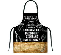 Vino De France Lot de 6 Tablier Adulte Au Menu Ce Soir 78 x 68 cm