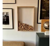 Vinobarto Cadre en liège - cadre pour bouchons à vin - chêne - avec plaque arrière