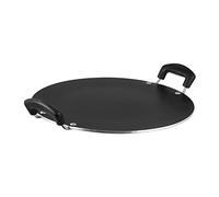 Vinod Zest Pathri Tawa Poêle à crêpes en aluminium anti-adhésif 31,5 cm Épaisseur 5 mm Revêtement 3 couches Compatible avec les cuillères en métal Poignée en bakélite Base à gaz