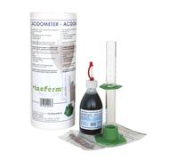 Vinoferm Kit complet d'acidomètre pour détermination de l'acidité du vin rouge et blanc, cylindre de mesure en 3 étapes, papier sulfurisé bleu, instructions (français non garanti) 9,3 x 9,3 x 23,2 cm