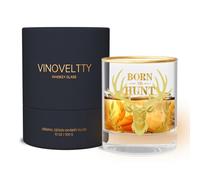 Vinoveltty Verres à whisky Born to Hunt, cadeaux de chasse pour homme, cadeau de cerf pour chasseurs, cadeaux de Noël, cadeaux d'anniversaire pour homme, papa, chasseurs, femmes, verres à whisky en