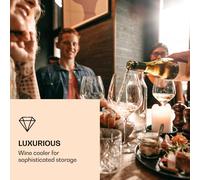 Vinovilla 7 Built-in Uno Onyx Cave à vin encastrable verre noir inox G