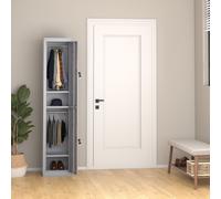 Vinsetto Armoire métallique à casiers avec 2 compartiments, verrouillable avec 2 clés, 4 étagères, 38 x 46 x 180 cm, gris