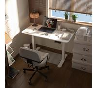Vinsetto Bureau Debout Réglable en Hauteur 120x60x72-116cm, Blanc