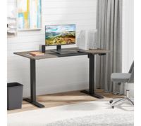 Vinsetto Bureau Électrique Cadre de Table avec Moteur Bureau d'ordinateur Réglable en Hauteur Panneau de Particules Naturel + Noir 140x70x72-116cm