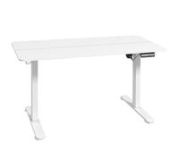 Vinsetto Bureau réglable en Hauteur 140 x 70 cm Table d'ordinateur électrique avec 4 préréglages de mémoire, Table Ergonomique Assis-Debout avec Crochet, Anti-Collision, Blanc