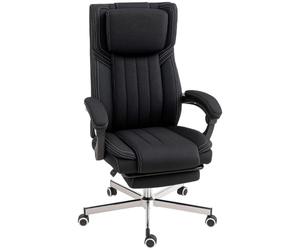 Vinsetto Chaise Bureau Dossier Inclinable 65x61x105-113cm Noir