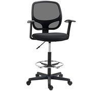 Vinsetto Chaise Bureau Ergonomique avec Repose-Pieds Ajustable Noir