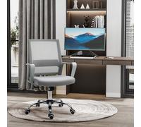Vinsetto Chaise Bureau Ergonomique Grise Assise Ajustable Pivotante Confort Optimal | Aosom France