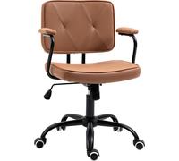 Vinsetto chaise de bureau avec roulettes chaise de bureau réglable en hauteur avec fonction bascule 360° rotation inclinable mousse Barun 61 x 58 x 82-91 cm