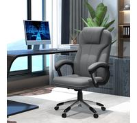 Vinsetto Chaise de Bureau Chaise de Bureau Fauteuil de Direction, réglable en hauteur, basculant, 6 cm x 75 cm x 120 cm, Gris