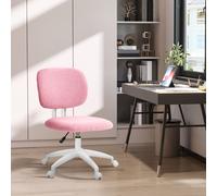 Vinsetto Chaise de Bureau Chaise d'ordinateur pivotante, réglable en hauteur, 48 cm x 53 cm x 80-90 cm, Rose