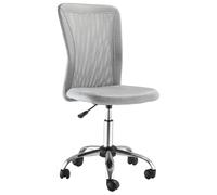 Vinsetto Chaise de bureau ergonomique – hauteur réglable, piètement chromé, pivot 360°, maille gris