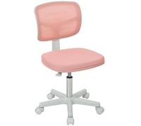 Vinsetto Chaise de Bureau Ergonomique sans Accoudoirs à roulettes Rose