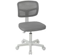 Vinsetto Chaise de Bureau Ergonomique sans Accoudoirs Pivotante Gris