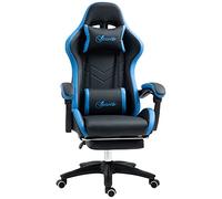 Vinsetto Chaise Gaming Ergonomique Repose-Pieds Télescopique Noir