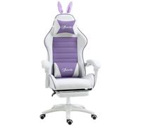 Vinsetto Chaise Gaming Soutien Lombaire Repose-Pieds Appui-tête Violet