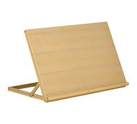 Vinsetto Chevalet de table en bois pour formats A2, chevalet de table réglable en bois de hêtre, planche à dessin pliante et portable pour adultes, débutants, artistes peintres, bois naturel