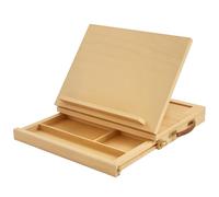 Vinsetto Chevalet de Table en Bois Tiroir de Rangement 24,5 cm Bois Naturel | Tableau de Dessin et de Croquis, Portable, Pliable, pour Adultes, Débutants