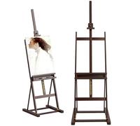 Vinsetto Chevalet en bois hauteur réglable 171-230cm Chevalet Peinture pliable avec rangement inclinaison réglable 80° max. adapté pour l'art et mariage pour enfants et adultes marron