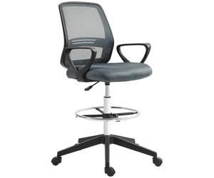 Vinsetto Fauteuil de Bureau Chaise de Bureau 68l x 76,5l x 100-120H cm Gris