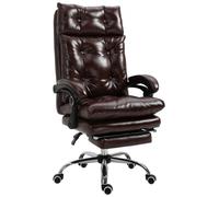 Vinsetto Fauteuil de bureau, chaise de bureau ergonomique avec hauteur réglable, dossier inclinable et repose-pied rétractable e