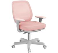 Vinsetto Fauteuil de Bureau, Chaise de Bureau Ergonomique en Maille avec Hauteur réglable, pivotante 360° et Dossier Moyen, pour Chambre, télétravail, Charge 120 Kg, Rose