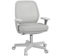 Vinsetto Fauteuil de Bureau, Chaise de Bureau Ergonomique en Maille avec Hauteur réglable, pivotante 360° et Dossier Moyen, pour Chambre, télétravail, Charge 120 Kg, Gris