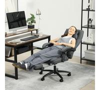 Vinsetto Fauteuil de bureau de massage, port USB, roues pivotantes, Gris foncé