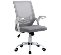Vinsetto Fauteuil de bureau fauteuil bureau ergonomique mal de dos pivotant chaise à roulettes hauteur réglable gris blanc Aosom France