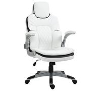 Vinsetto - fauteuil de bureau - Simili cuir - 69x67x121cm - Blanc