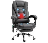 Vinsetto - Fauteuil de bureau - Tissu de microfibre (100% polyester) - 65x70x119cm - Gris