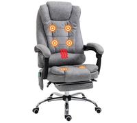 Vinsetto – Fauteuil de bureau – Tissu microfibre – 65x70x119 cm – Gris clair