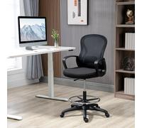 Vinsetto Lot de 2 fauteuils de bureau chaise de bureau assise haute réglable pivotant 360° maille respirante noir