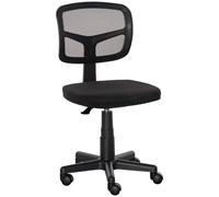 Vinsetto Petit Fauteuil Bureau, sans accoudoirs, Maille Ergonomique, Noir