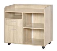 Vinsetto Support d'imprimante – Panneaux de particules 80×40×72 cm – Chêne