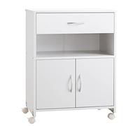 Vinsetto Support d'imprimante Meuble Imprimante Mobile 60x39x80cm Blanc